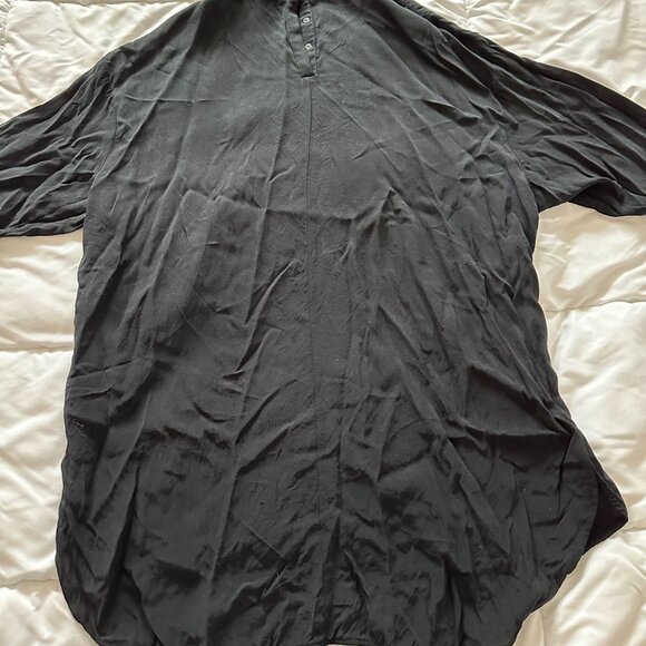 H&M – LONG BLACK LIGHTWEIGHT SHIRT DRESS - Picture 2 of 8
